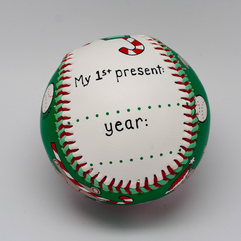 Baby's 1st Christmas Baseball - Image 2