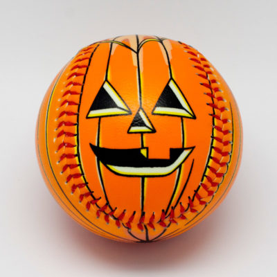 Halloween Pumpkin Baseball (glow in the dark) ~sale ball~