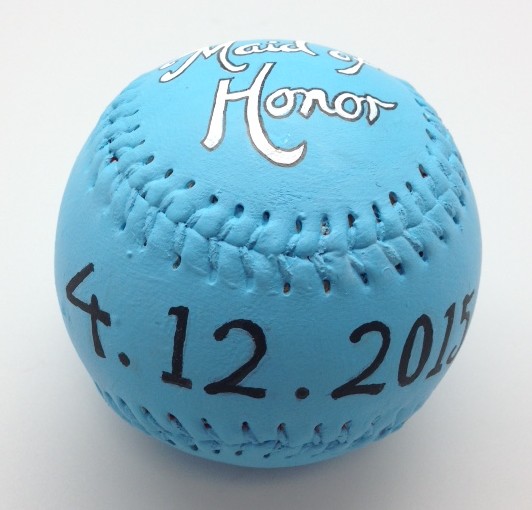Bridesmaid Hand-Painted Baseball