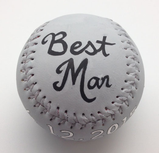 Groomsman Hand-Painted Baseball - Image 2