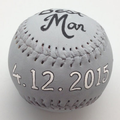 Groomsman Hand-Painted Baseball